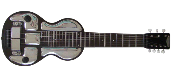 Prewar Rickenbacher, 7-string, 1 1/2" horseshoe pickup, through-the-body-strings ... NICE!